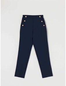 Sinsay - Kalhoty s ozdobnými knoflíky - námořnická modrá