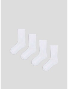 Sinsay - Sada 4 párů ponožek - bílá