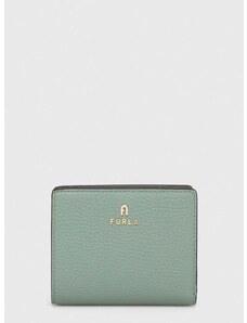 Kožená peněženka Furla zelená barva