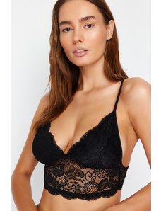 Trendyol Black Lace Lined Capless Knitted Bra