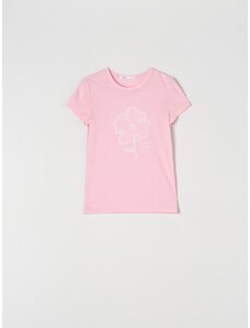 Sinsay - Tričko s krátkými rukávy a potiskem - pastelová růžová