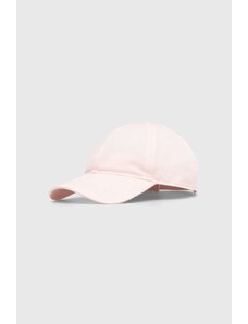 Bavlněná baseballová čepice Lacoste růžová barva