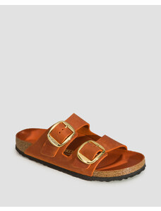 Oranžové dámské pantofle Birkenstock Arizona Big Buckle Oiled Leather