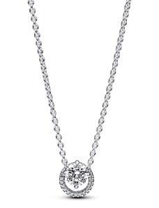 PANDORA krátký náhrdelník Třpytivá kulatá aureola