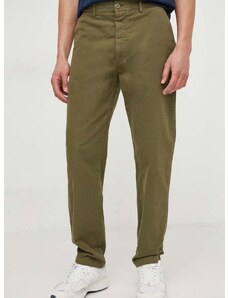 Kalhoty Pepe Jeans pánské, zelená barva, jednoduché