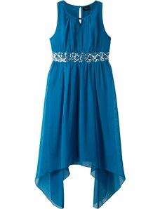 bonprix Dívčí šaty s pajetkami Modrá