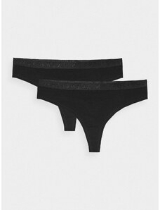 4F Dámské spodní prádlo kalhotky (2-pack) - černé