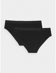 4F Dámské spodní prádlo kalhotky (2-pack) - černé