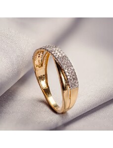Diamantový prsten ze 14kt žlutého zlata Planet Shop