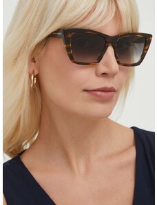 Sluneční brýle Saint Laurent dámské, hnědá barva, SL 276 MICA