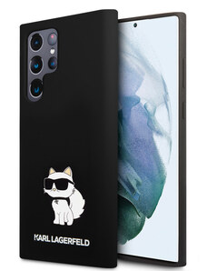 Karl Lagerfeld Liquid Silicone Choupette NFT Zadní Kryt pro Samsung Galaxy S24 Ultra černá