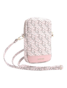 Guess PU G Cube Wallet Phone taška Zipper růžová