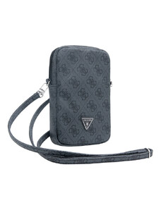 Guess PU 4G Triangle Logo Wallet Phone taška Zipper černá