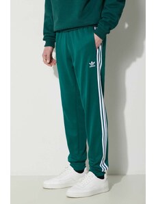 Tepláky adidas Originals zelená barva, s aplikací, IR9886