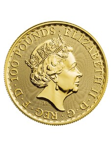 Royal Mint Zlatá investiční mince Britannia 1 Oz Alžběta