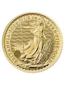 Royal Mint Zlatá investiční mince Britannia Karel III. 1/2 Oz