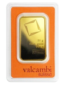 Valcambi zlatý slitek 50 g