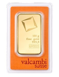 Valcambi zlatý slitek 100g