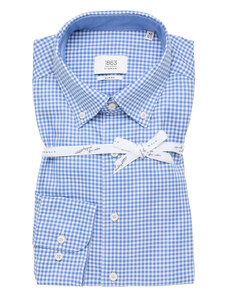 Košile Eterna Slim Fit "Kario Twill" Soft tailoring modrá 2416_13FS14