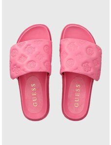 Pantofle Guess FABIO dámské, růžová barva, FLJFAB FAL19