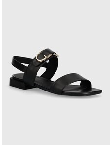 Kožené sandály Furla FLOW dámské, černá barva, YE47ACO W36000 O6000