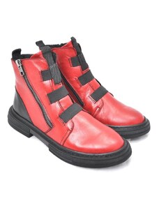 Výrazné kotníkové boty s flexi pásky Iberius 3383 červená