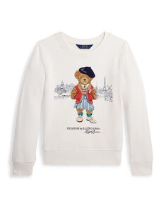 Dětská mikina Polo Ralph Lauren bílá barva, s potiskem