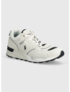 Semišové sneakers boty Polo Ralph Lauren Trackstr 200 bílá barva, 809931255001