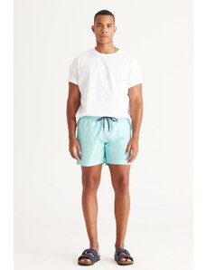 AC&Co / Altınyıldız Classics Men's Mint Standard Fit Regular Fit Quick Dry Side Pockets Patterned Swimwear
