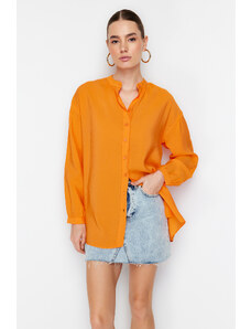 Trendyol Orange Judge Collar Woven Shirt