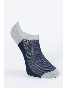 ALTINYILDIZ CLASSICS Men's Grey-Navy Blue Single Bamboo Sneaker Socks
