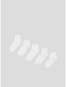 Sinsay - Sada 5 párů ponožek - krémová