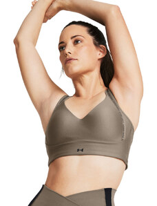 Under Armour Infinity Low Strappy Bra | Taupe Dusk/Black