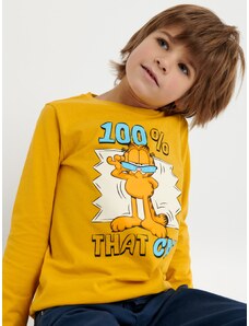 Sinsay - Tričko s dlouhými rukávy Garfield - žlutá