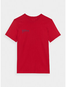 4F Pánské tričko s potiskem - červené