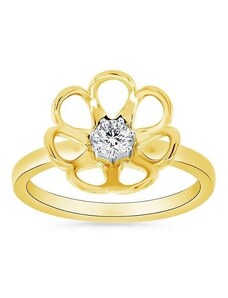 Staviori Zlatý dámský prsten s briliantem žluté zlato Au 0,585 - PZD6349