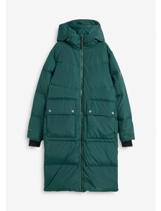 bonprix Premium péřový kabát s recyklovaným prachovým peřím a s reflexními prvky Zelená
