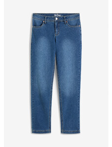 bonprix Strečové džíny Straight se středně vysokým pasem Modrá
