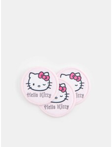 Sinsay - Sada 3 znovupoužitelných čisticích tamponků Hello Kitty - pastelová růžová
