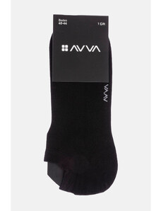 Avva Black Sneaker Socks