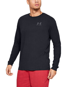 Pánské tričko Under Armour Sportstyle Left Chest Ls Black