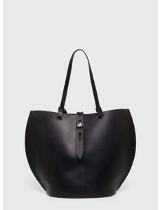 Kožená kabelka Furla černá barva