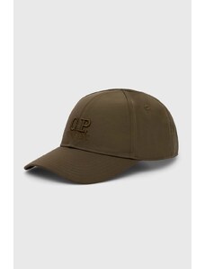 Kšiltovka C.P. Company Chrome-R Logo Cap zelená barva, s aplikací, 16CMAC147A005904A