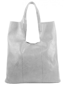 INT. COMPANY Barebag Velká světle šedá shopper dámská kabelka s crossbody uvnitř
