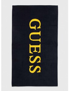 Bavlněný ručník Guess tmavomodrá barva, E4GZ04 SG00P