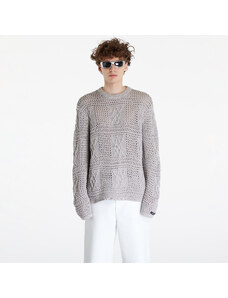 Pánský svetr Daily Paper Zuberi Crochet Long Sleeve Sweater Moonstruck Grey