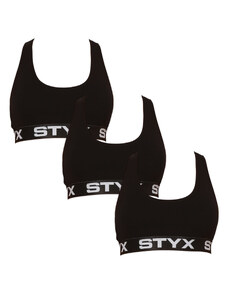 3PACK dámská podprsenka Styx sport černá (3IP0960)