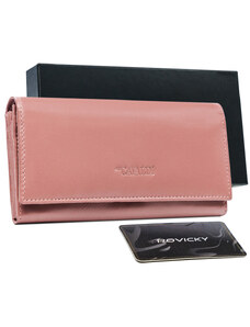 Dámská kožená peněženka Cavaldi RD-23-GCL růžová