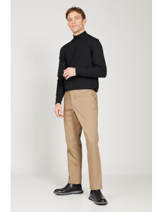 ALTINYILDIZ CLASSICS Men's Mink Comfort Fit Relaxed Fit Side Pocket Flexible Dobby Trousers