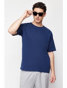 Trendyol Indigo Relaxed Basic 100% Cotton T-Shirt